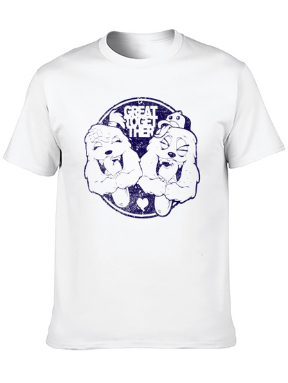 Camiseta Negra con Diseño de Dibujos Animados