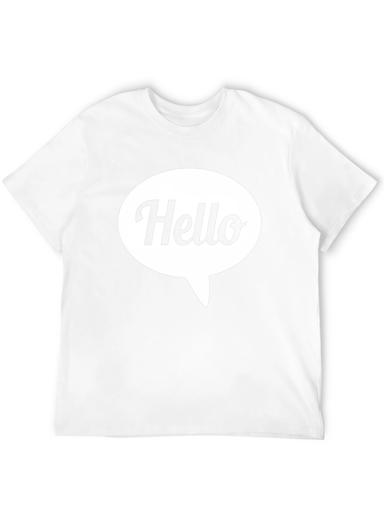Camiseta Negra Hombre - Diseño Hello
