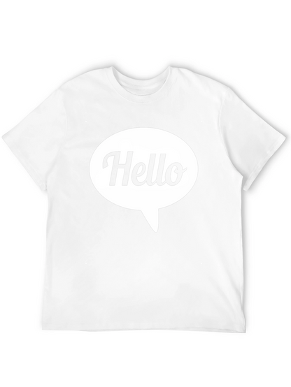 Camiseta Negra Hombre - Diseño Hello