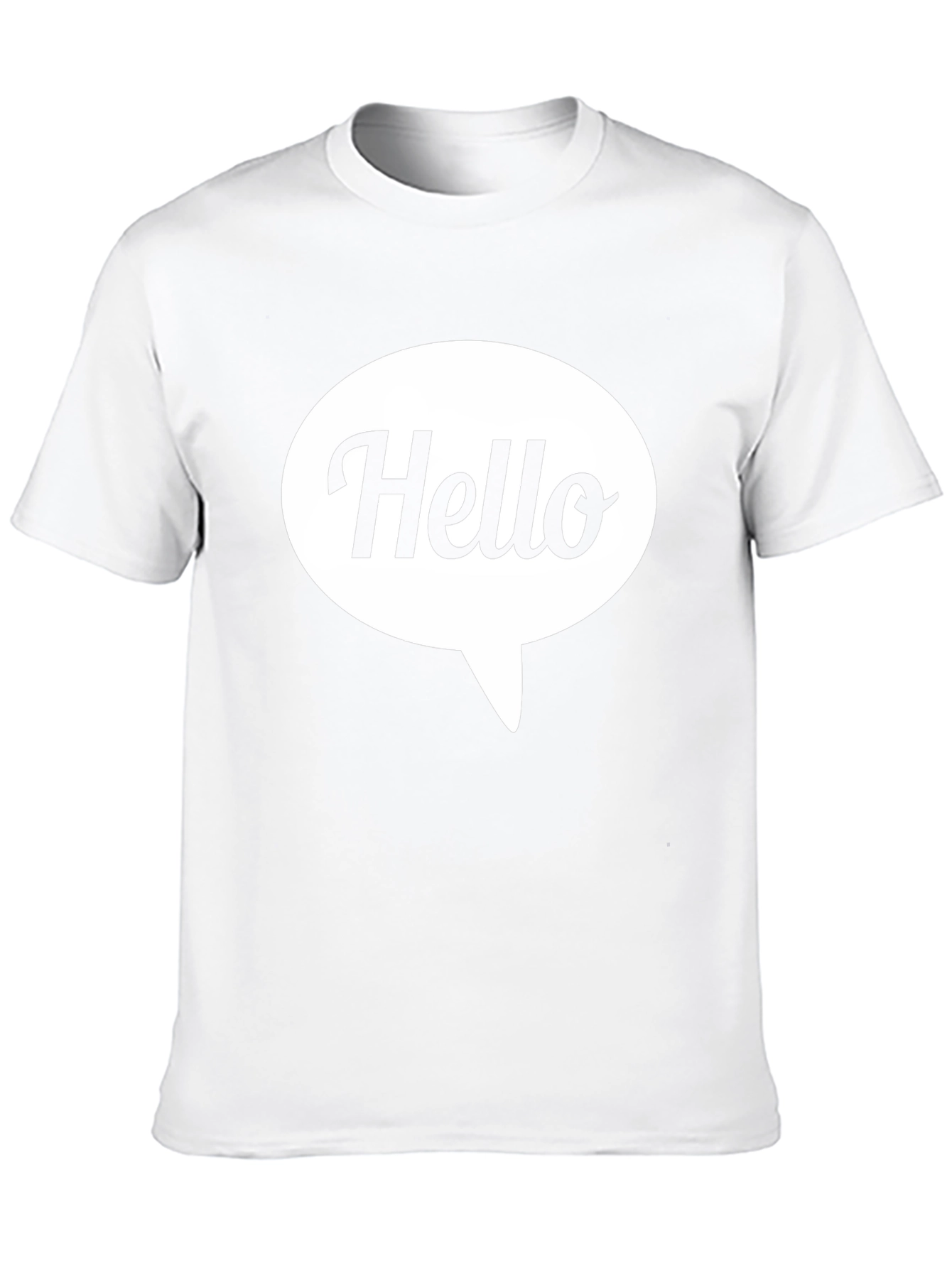 Camiseta Negra Hombre - Diseño Hello