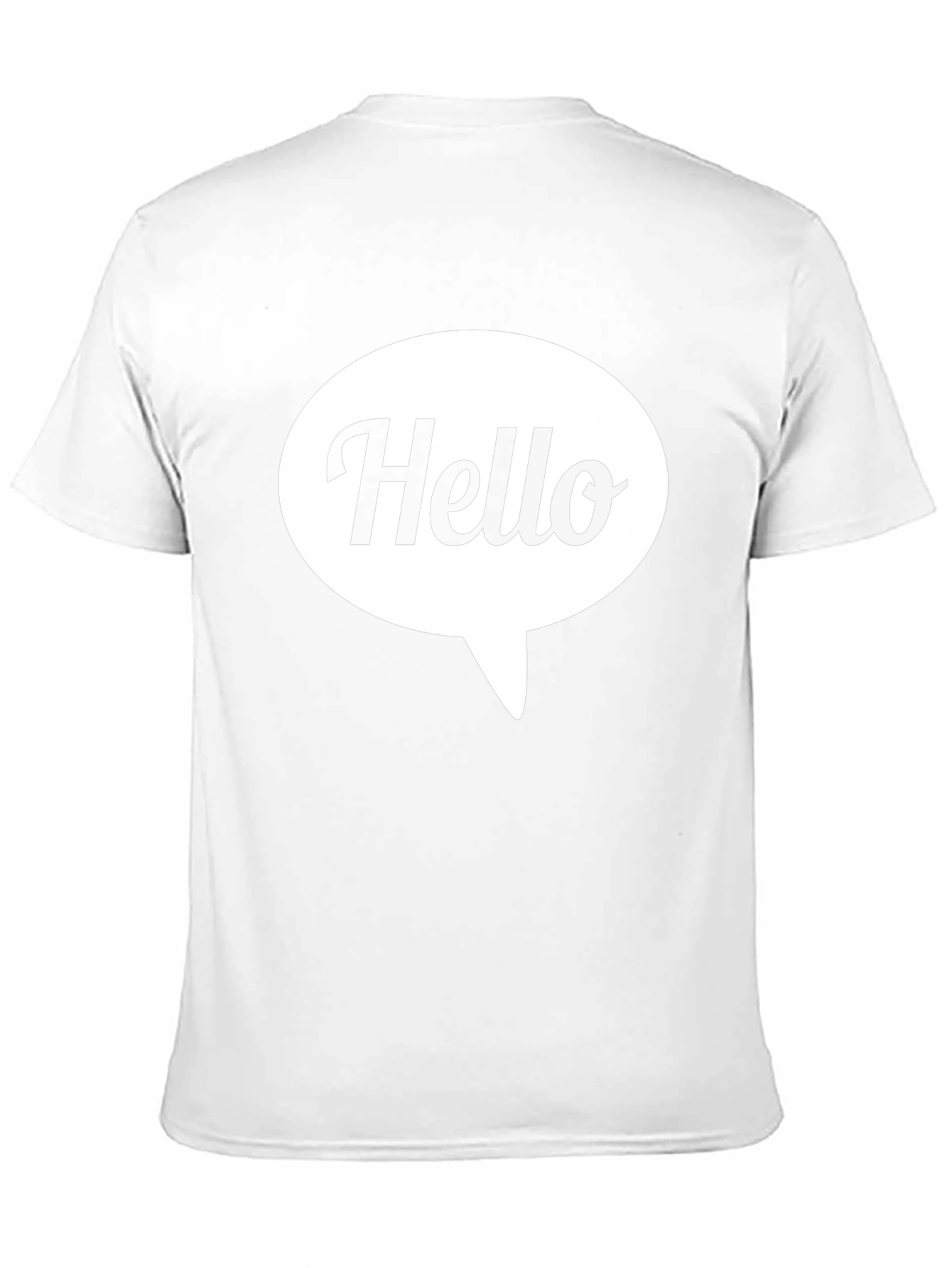 Camiseta Negra Hombre - Diseño Hello