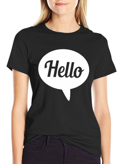 Camiseta Negra Hombre - Diseño Hello