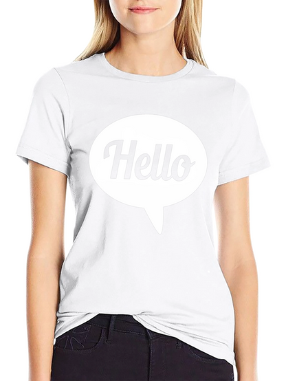 Camiseta Negra Hombre - Diseño Hello