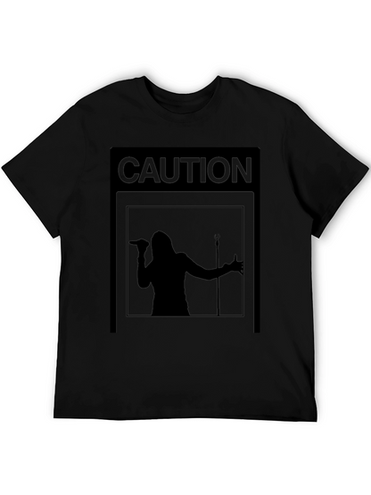 Camiseta Negra Caution: ¡Concierto en Vivo!