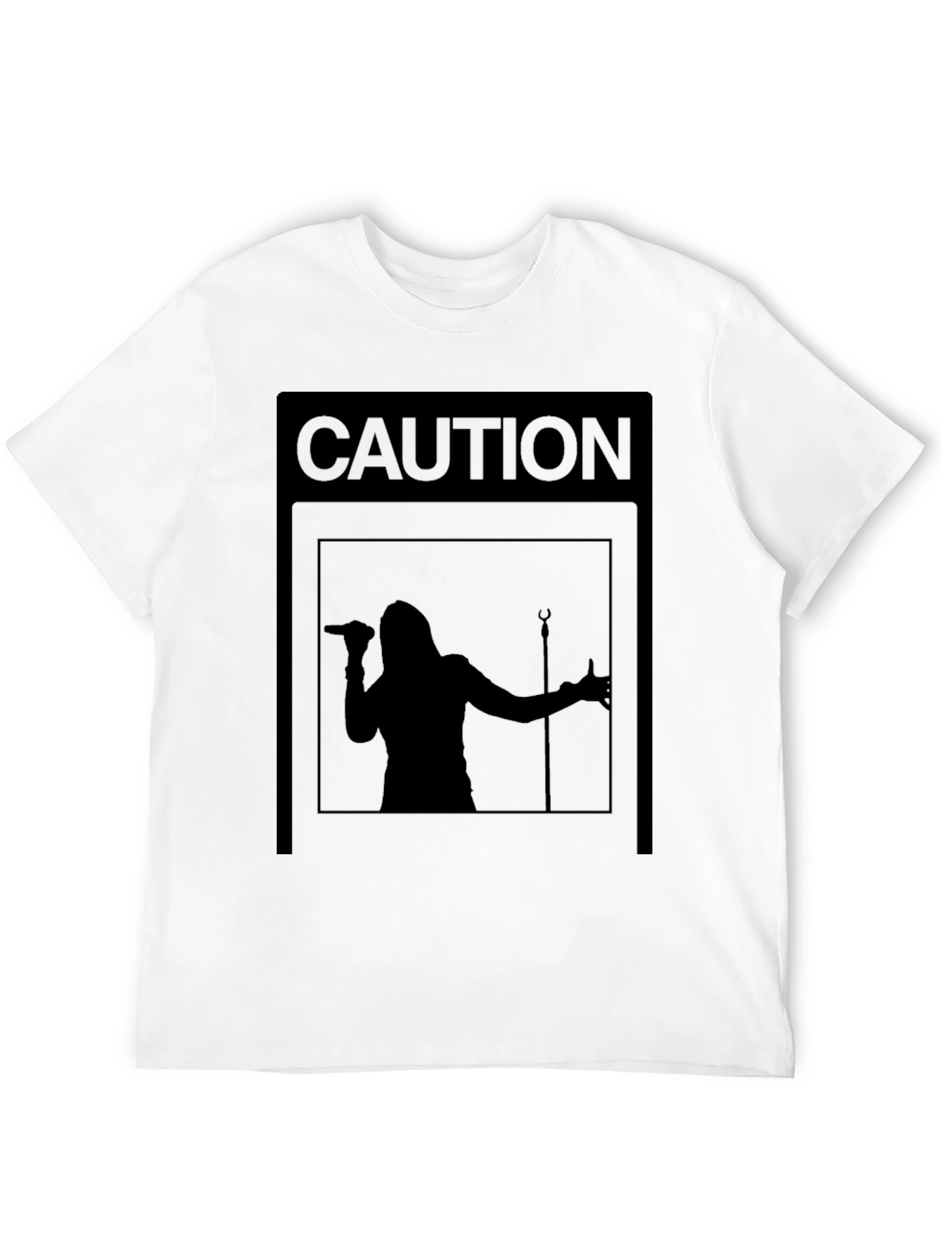 Camiseta Negra Caution: ¡Concierto en Vivo!