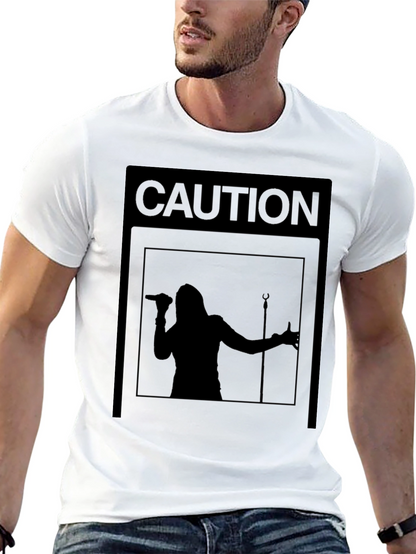 Camiseta Negra Caution: ¡Concierto en Vivo!
