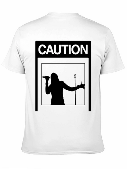 Camiseta Negra Caution: ¡Concierto en Vivo!