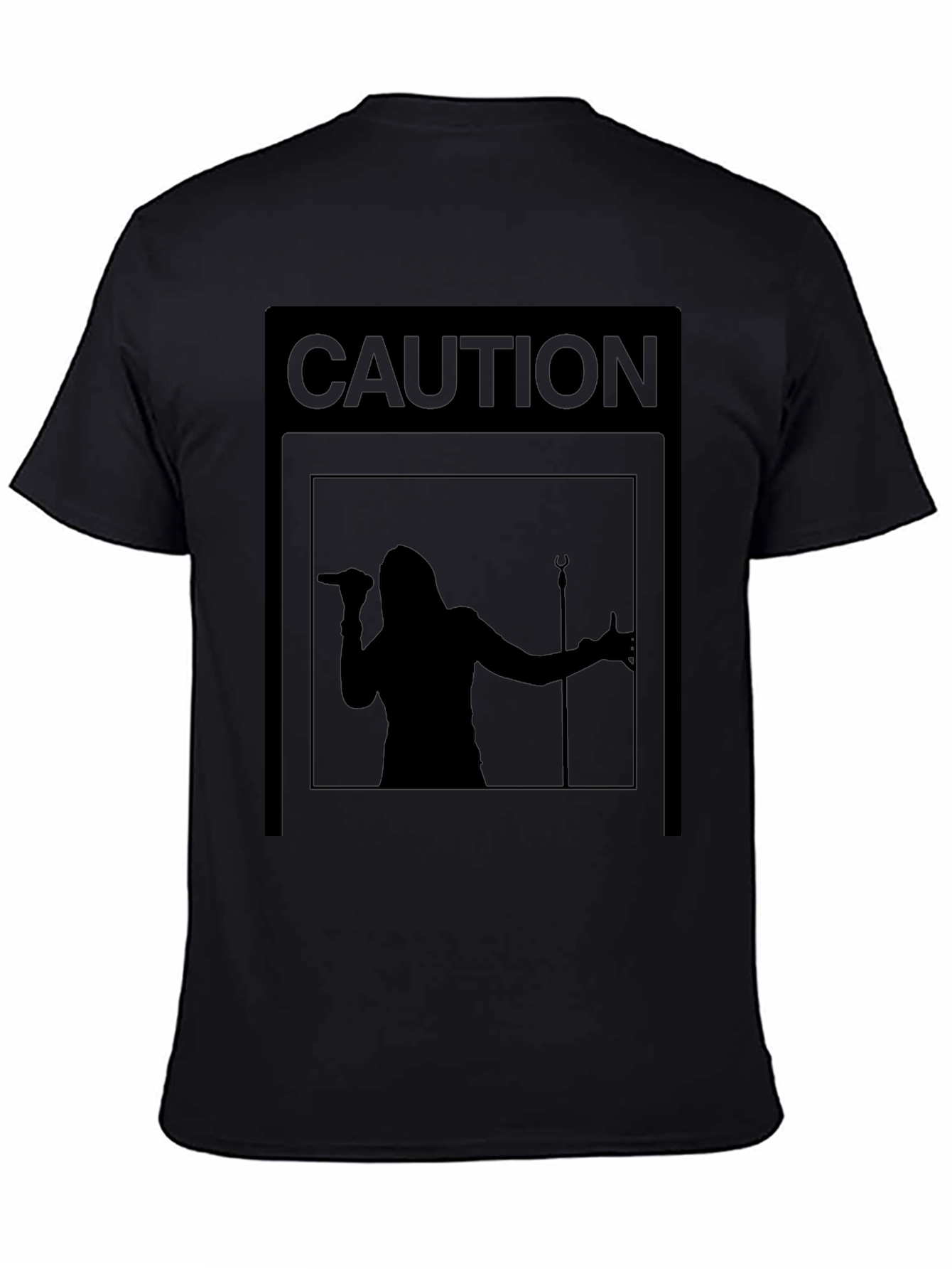 Camiseta Negra Caution: ¡Concierto en Vivo!