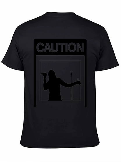 Camiseta Negra Caution: ¡Concierto en Vivo!