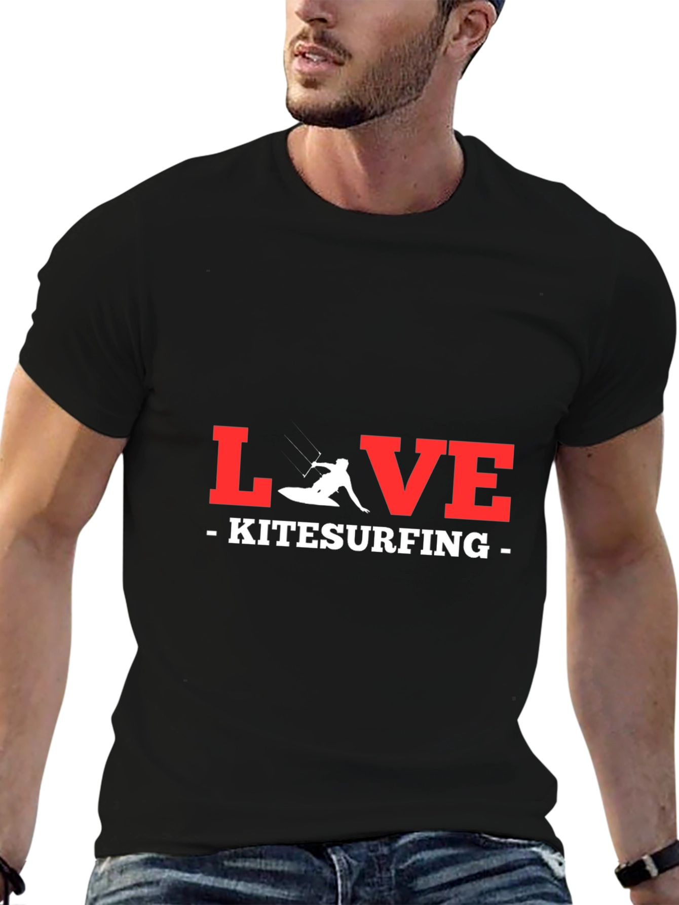 Camiseta Negra LOVE Kitesurfing