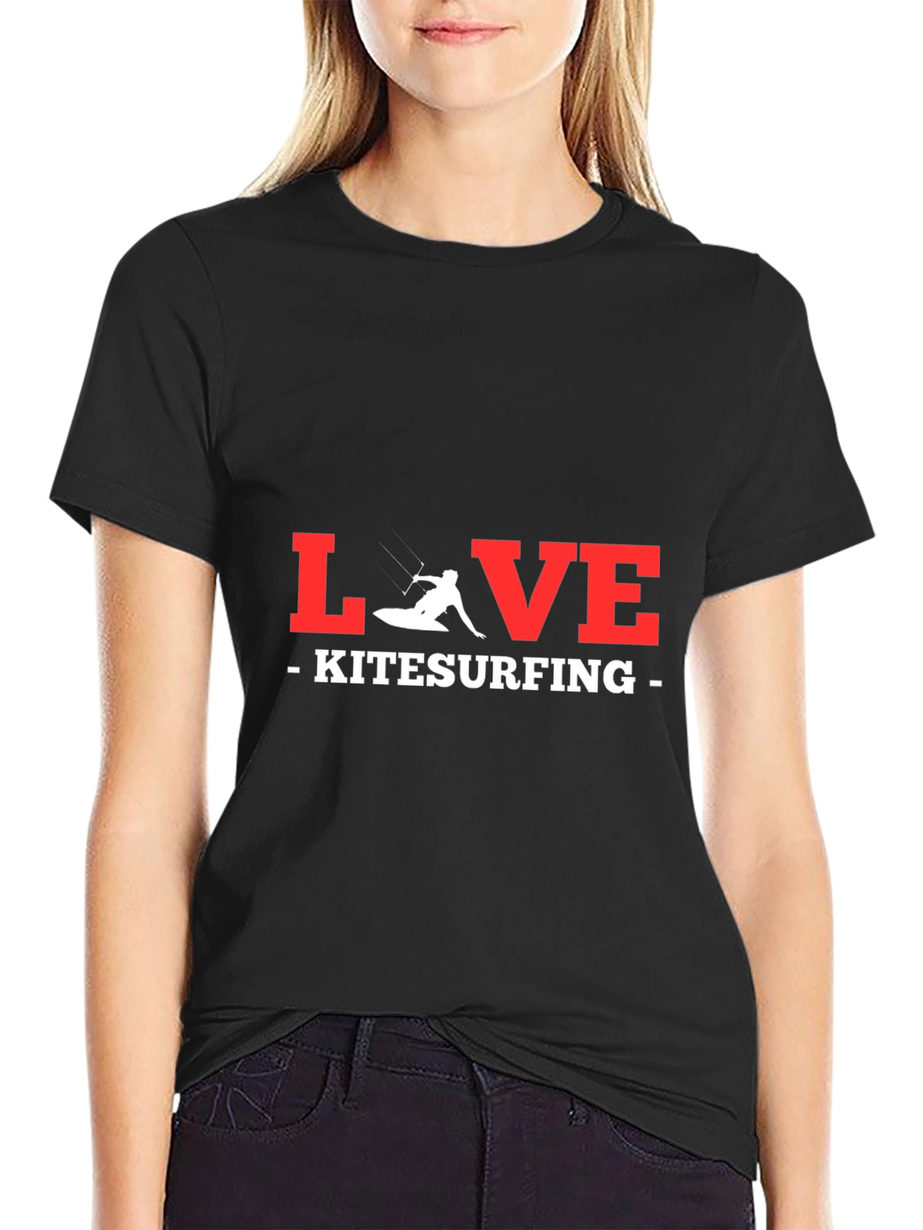Camiseta Negra LOVE Kitesurfing