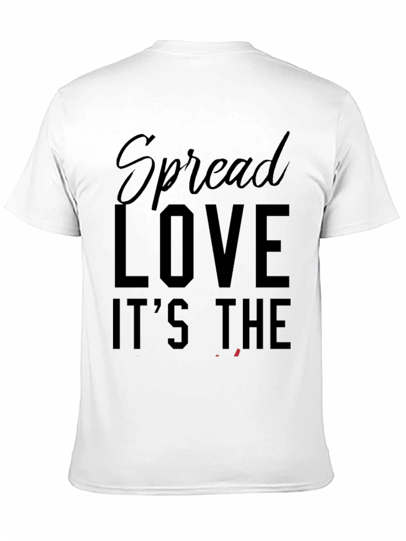 Camiseta Negra: Spread Love - Moda Casual Hombre