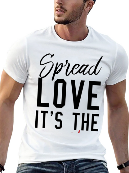 Camiseta Negra: Spread Love - Moda Casual Hombre