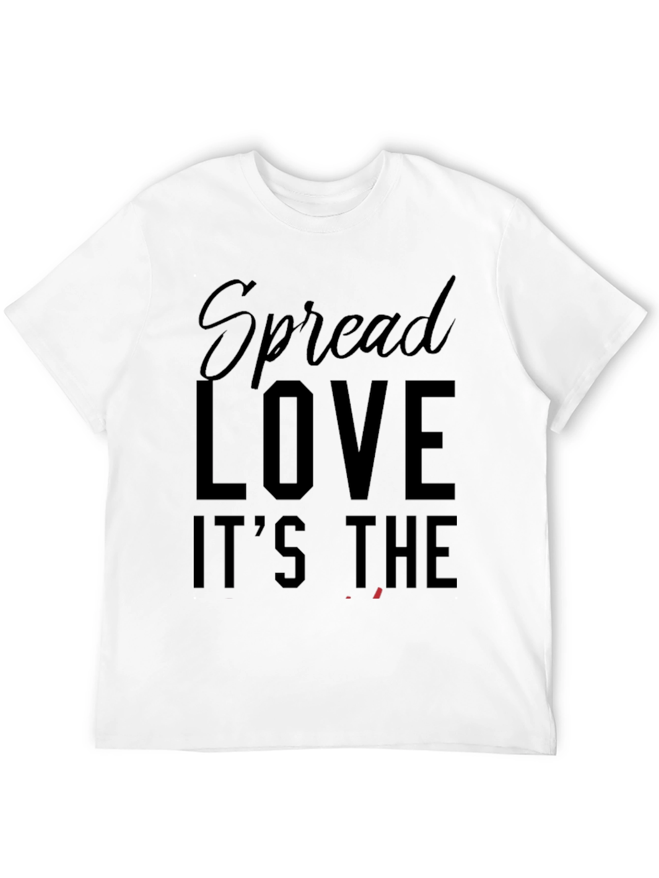 Camiseta Negra: Spread Love - Moda Casual Hombre