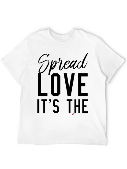 Camiseta Negra: Spread Love - Moda Casual Hombre