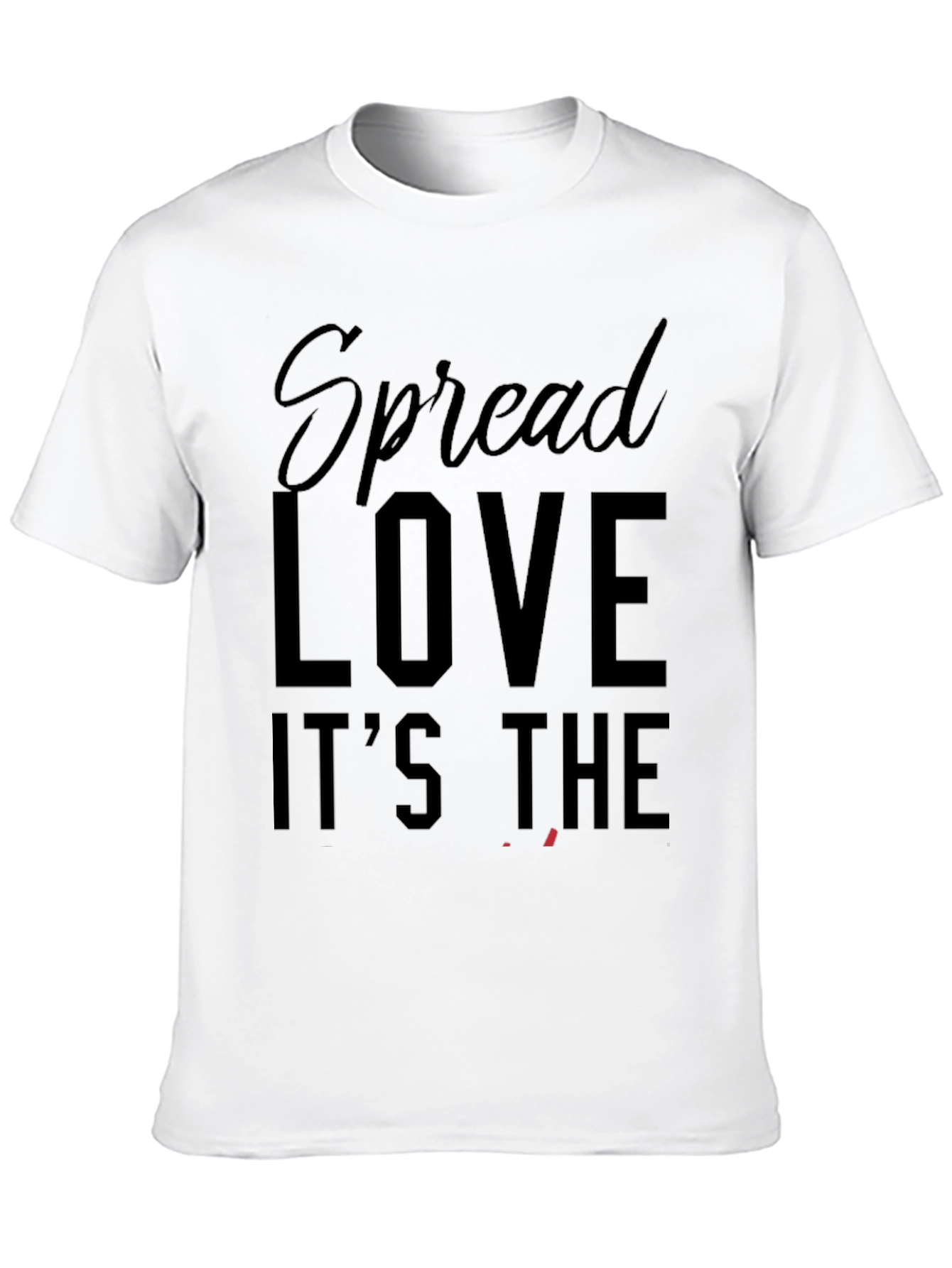 Camiseta Negra: Spread Love - Moda Casual Hombre