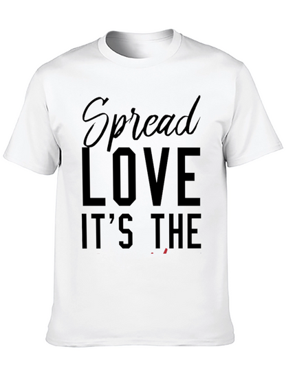 Camiseta Negra: Spread Love - Moda Casual Hombre