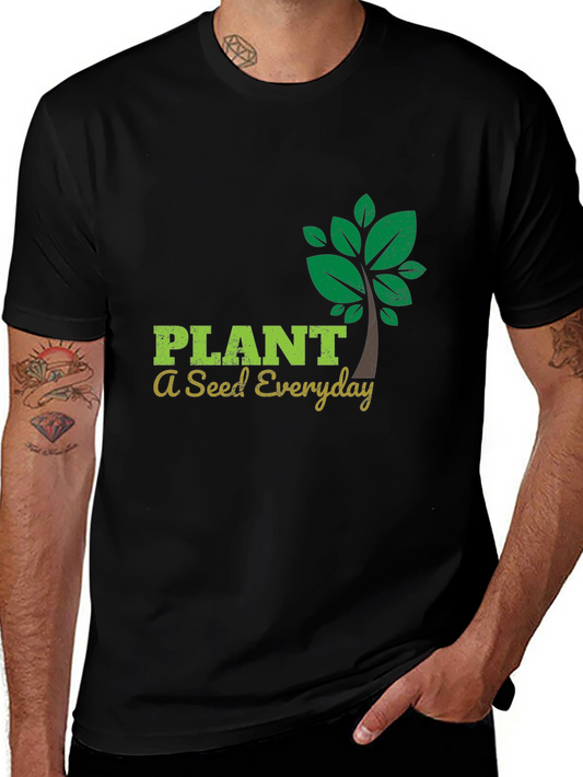 Camiseta Negra con Diseño de Árbol y Mensaje Inspirador