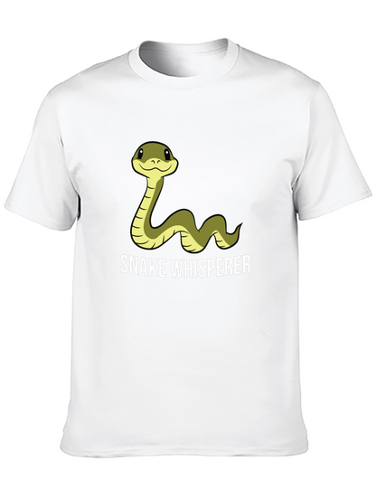 Camiseta Negra Snake Whisperer con Diseño de Serpiente