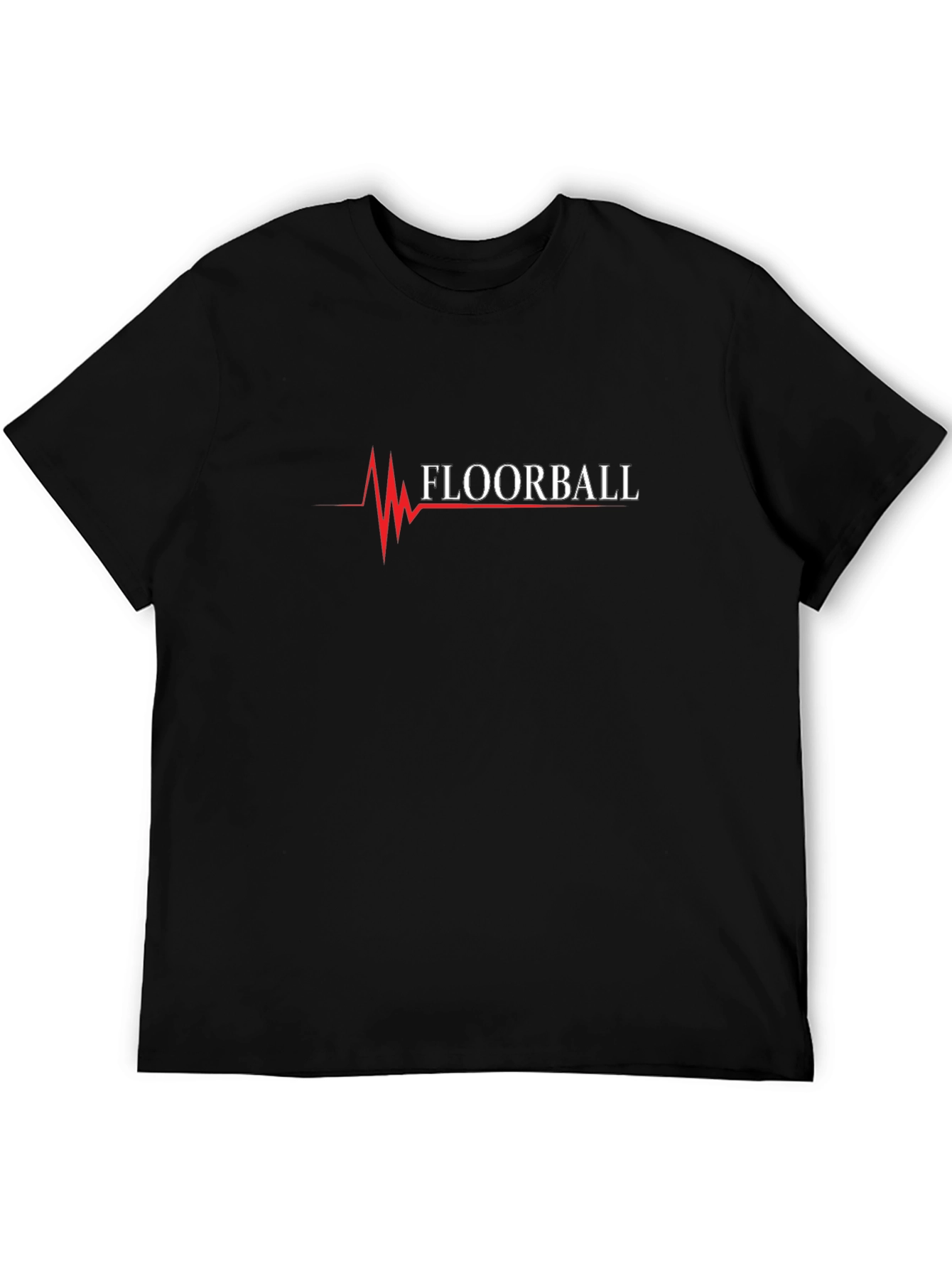 Camiseta Negra Hombre Floorball Diseño Moderno