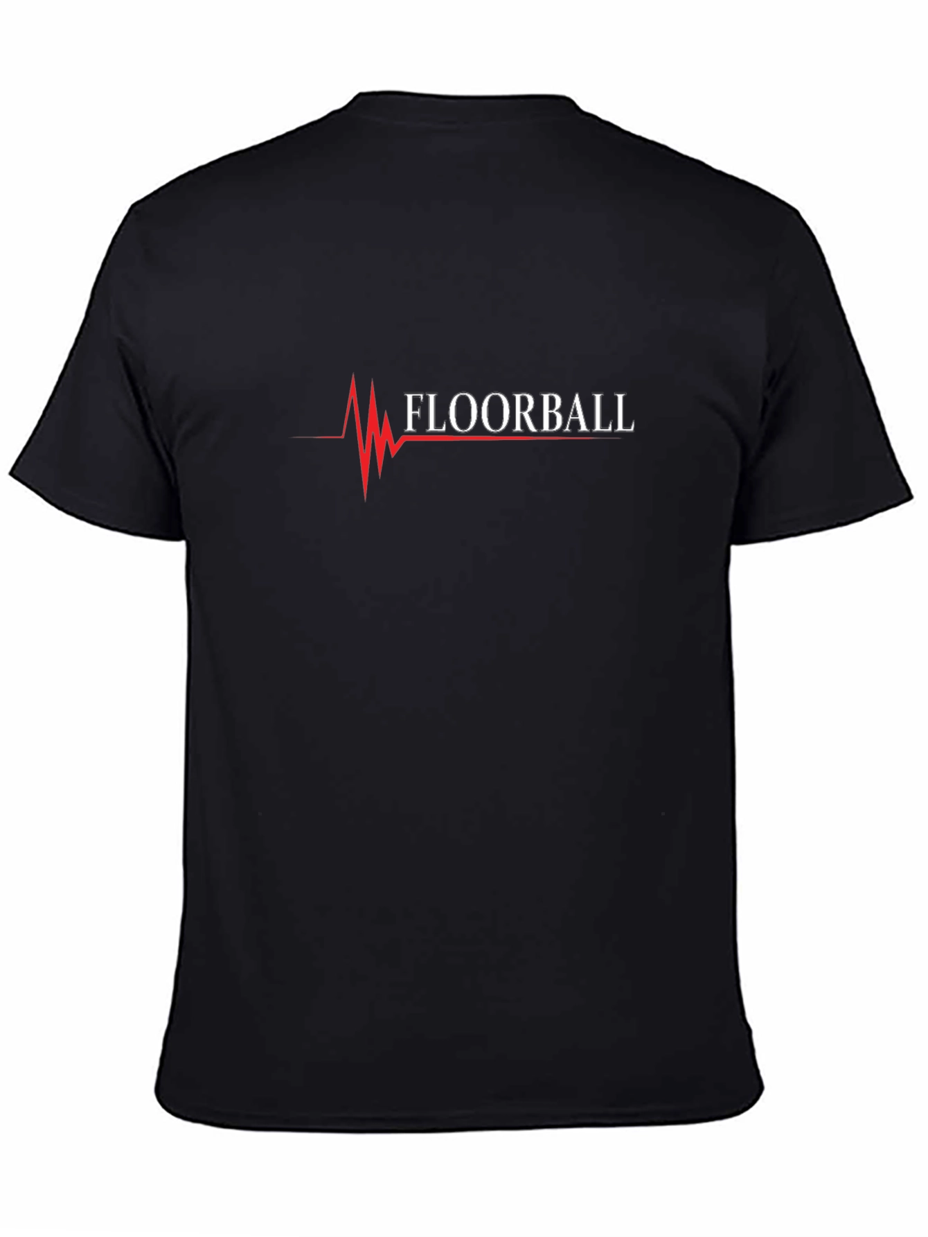Camiseta Negra Hombre Floorball Diseño Moderno