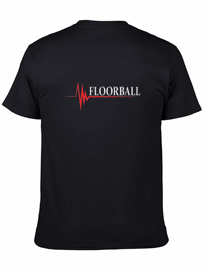 Camiseta Negra Hombre Floorball Diseño Moderno