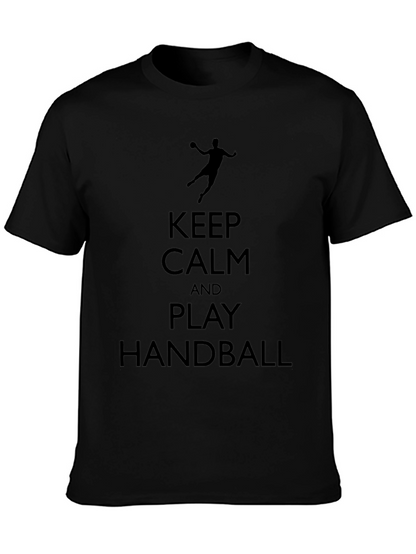 Camiseta Negra Keep Calm And Play Handball