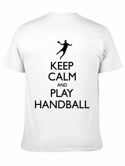 Camiseta Negra Keep Calm And Play Handball