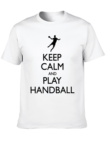 Camiseta Negra Keep Calm And Play Handball