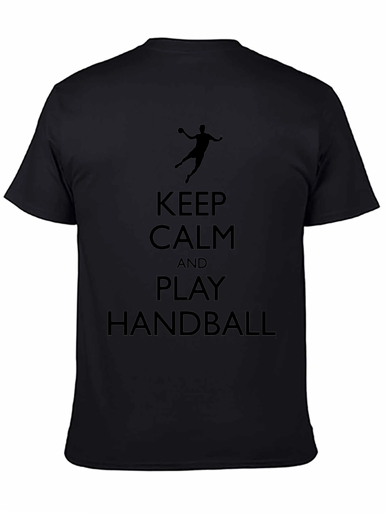 Camiseta Negra Keep Calm And Play Handball