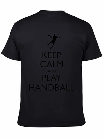 Camiseta Negra Keep Calm And Play Handball