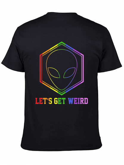 Camiseta Negra Alienígena LGBTQ Lets Get Weird