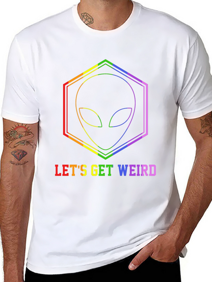 Camiseta Negra Alienígena LGBTQ Lets Get Weird