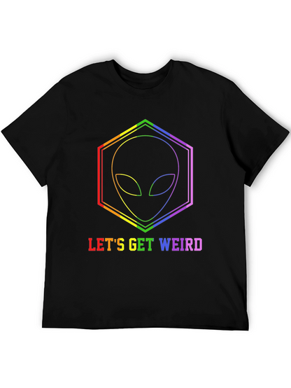 Camiseta Negra Alienígena LGBTQ Lets Get Weird