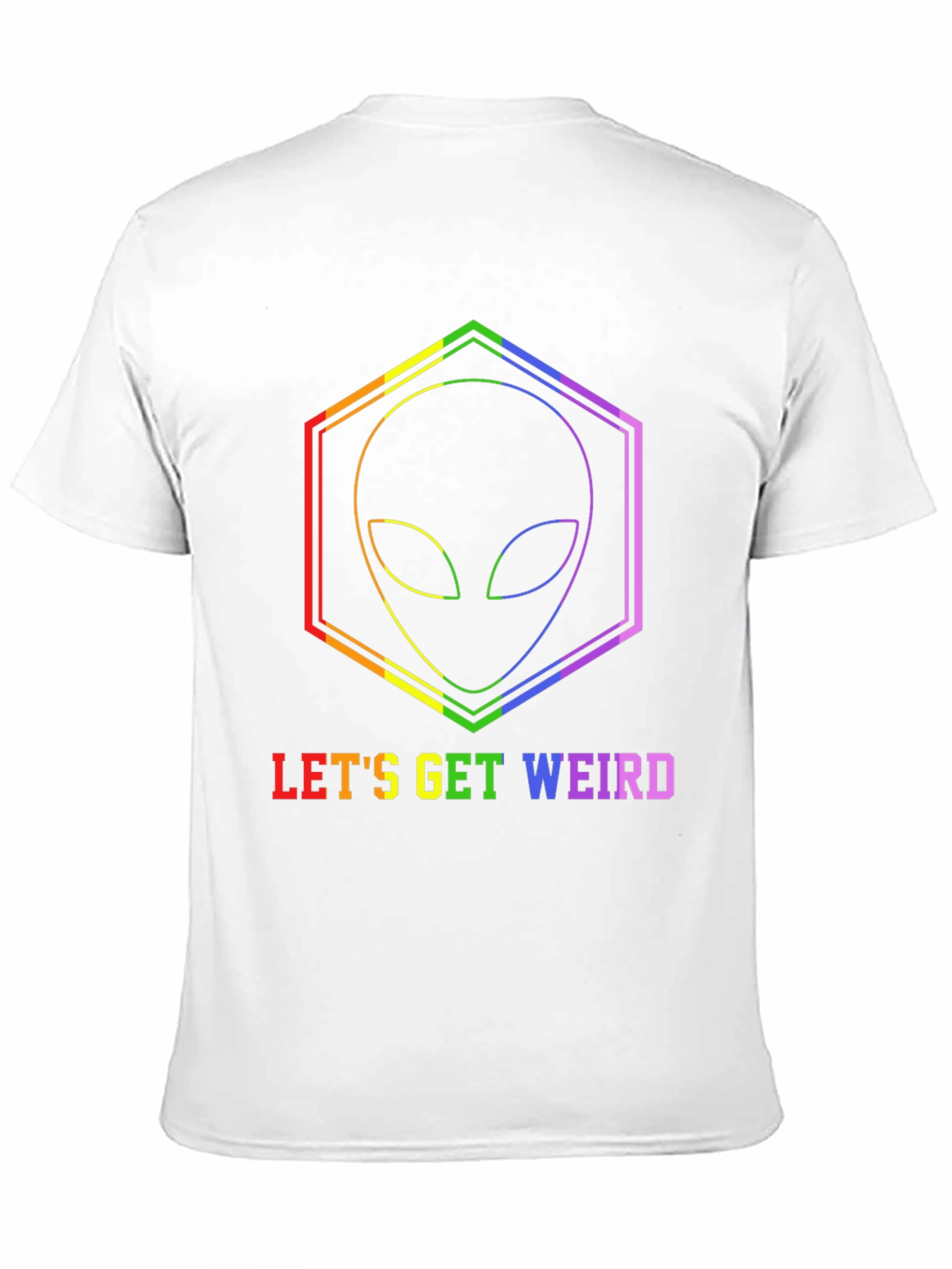 Camiseta Negra Alienígena LGBTQ Lets Get Weird