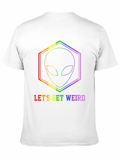 Camiseta Negra Alienígena LGBTQ Lets Get Weird