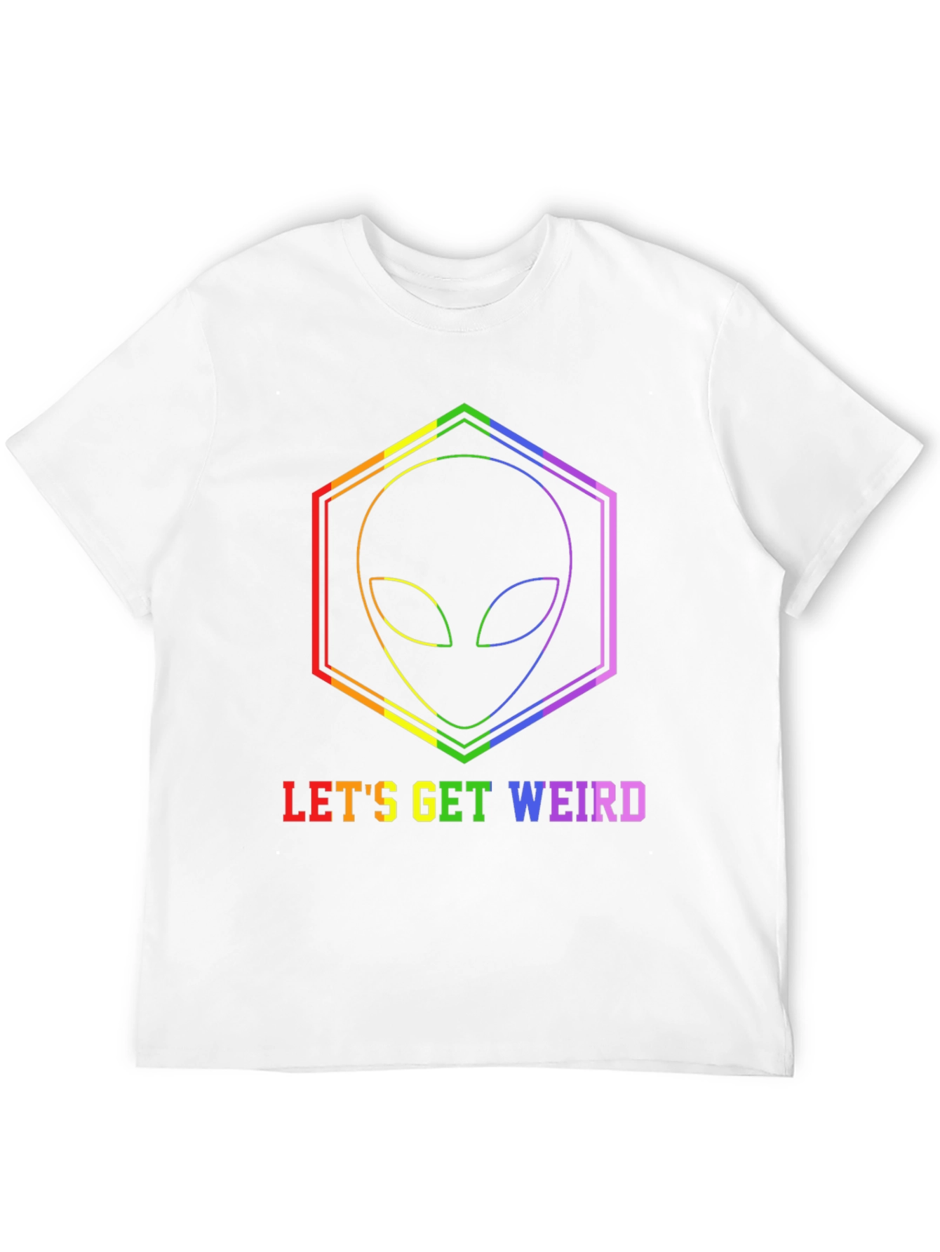 Camiseta Negra Alienígena LGBTQ Lets Get Weird