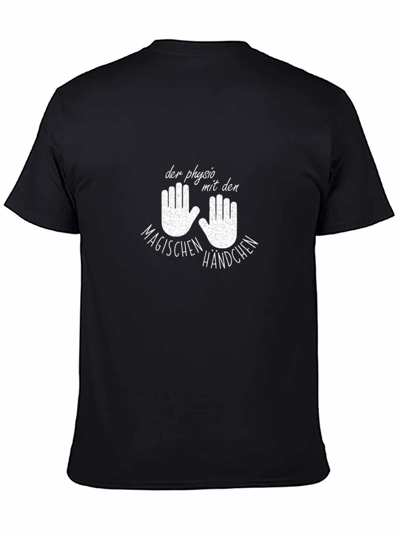 Camiseta Negra con Diseño de Fisioterapeuta
