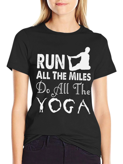 Camiseta Deportiva Negra: Run Yoga ¡Atrévete!