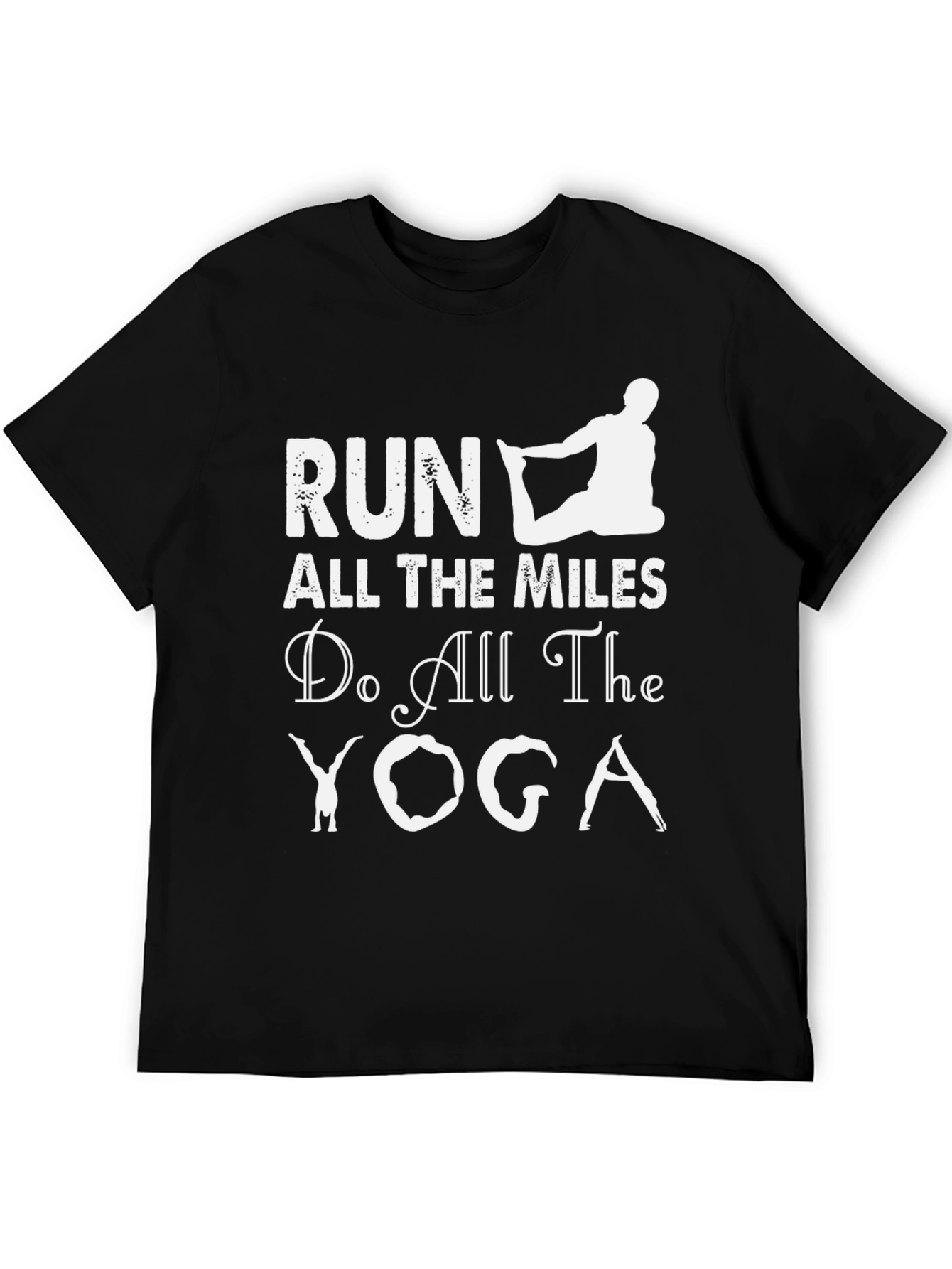 Camiseta Deportiva Negra: Run Yoga ¡Atrévete!