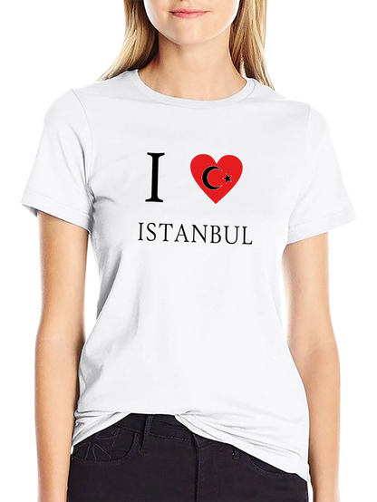 Camiseta Negra I ❤️ Istanbul para Hombre