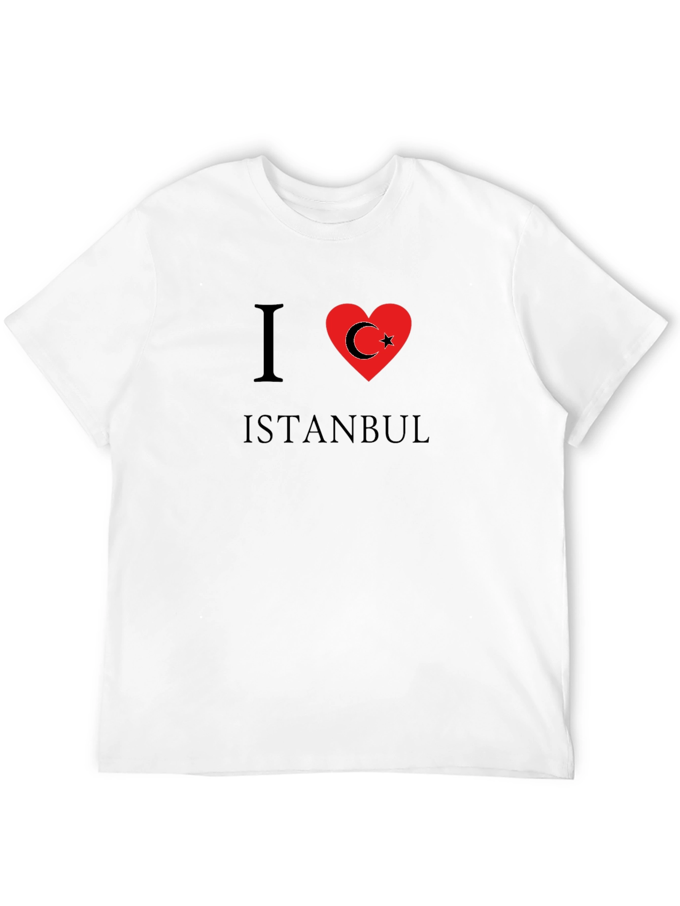 Camiseta Negra I ❤️ Istanbul para Hombre