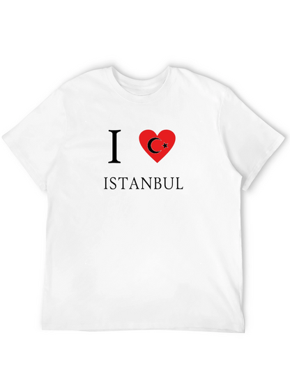 Camiseta Negra I ❤️ Istanbul para Hombre