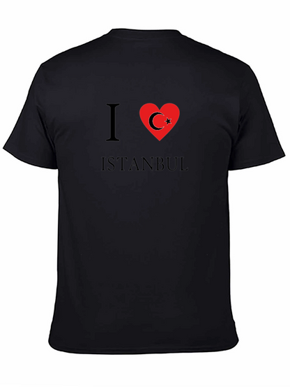 Camiseta Negra I ❤️ Istanbul para Hombre