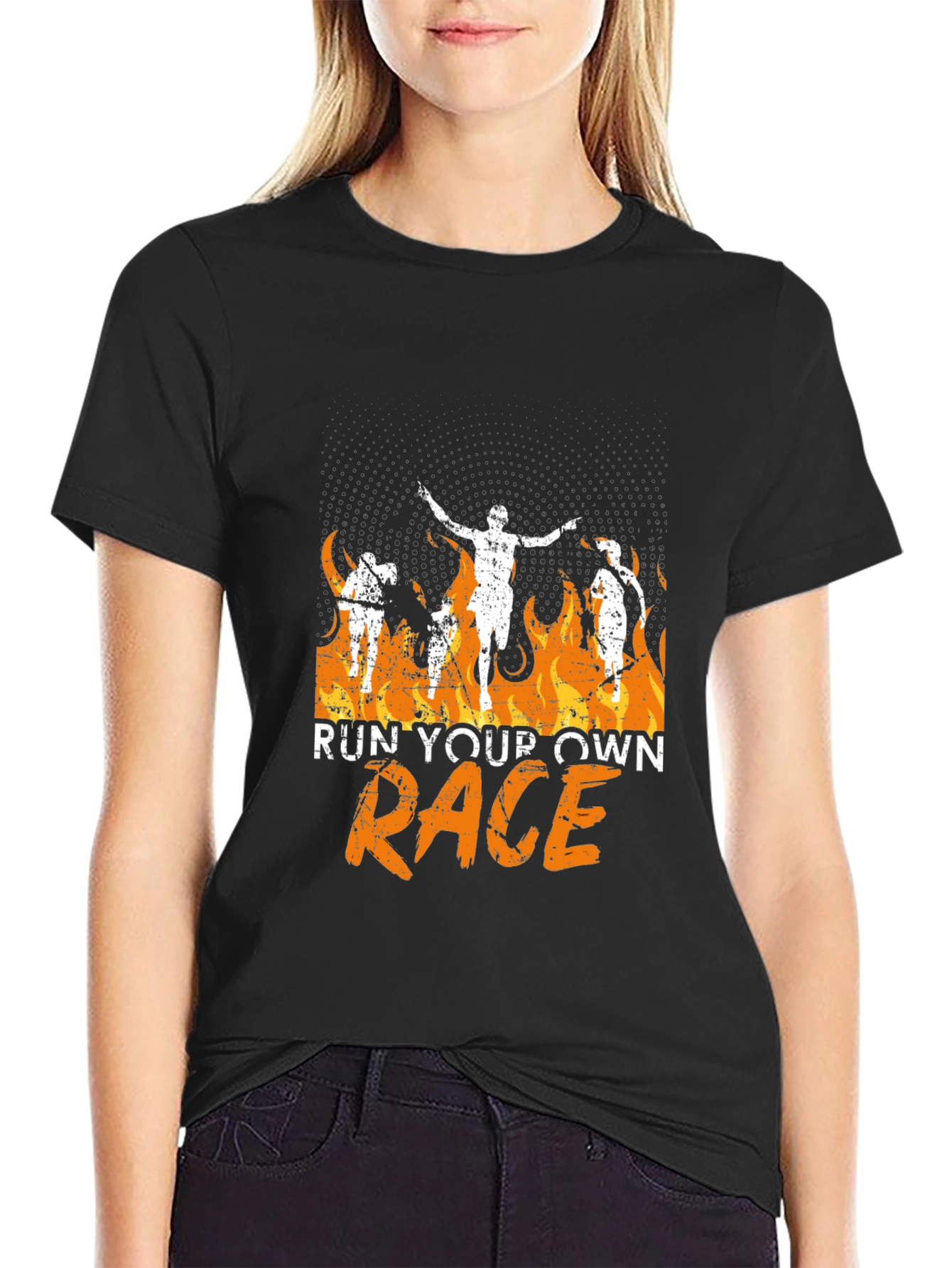 Camiseta Negra Corre Tu Propia Carrera
