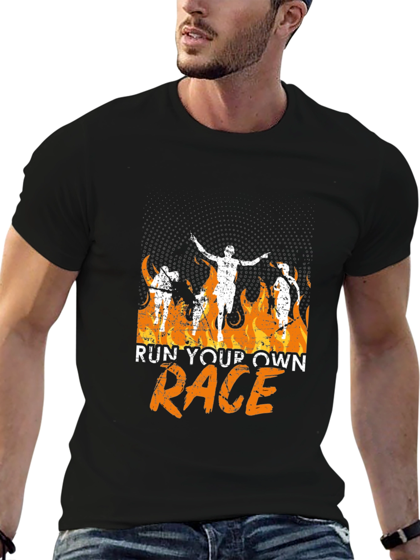 Camiseta Negra Corre Tu Propia Carrera