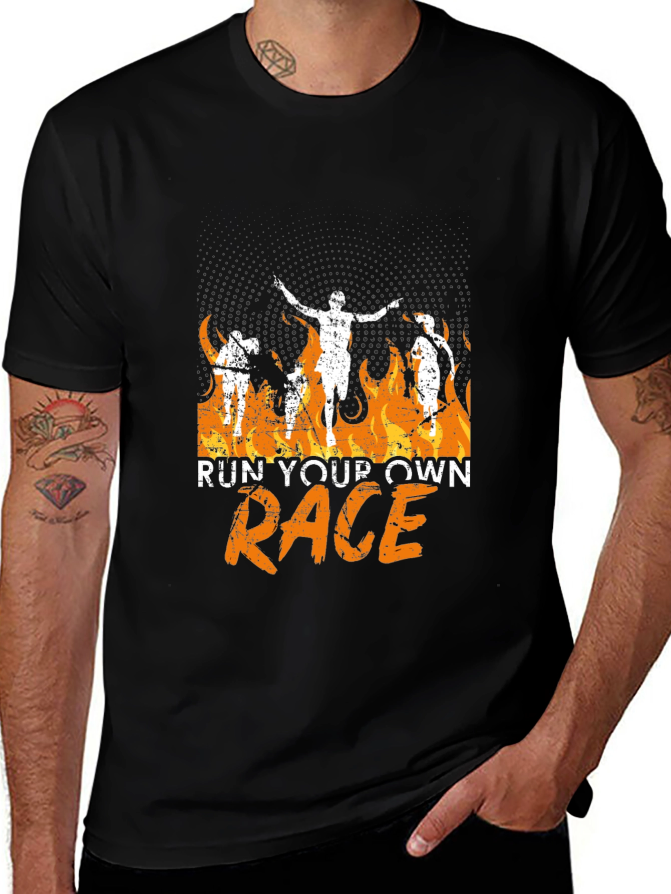 Camiseta Negra Corre Tu Propia Carrera