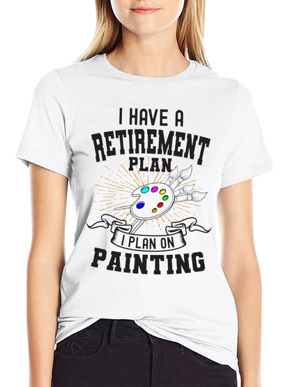 Camiseta Negra Plan de Jubilación: Pinta tu Vida