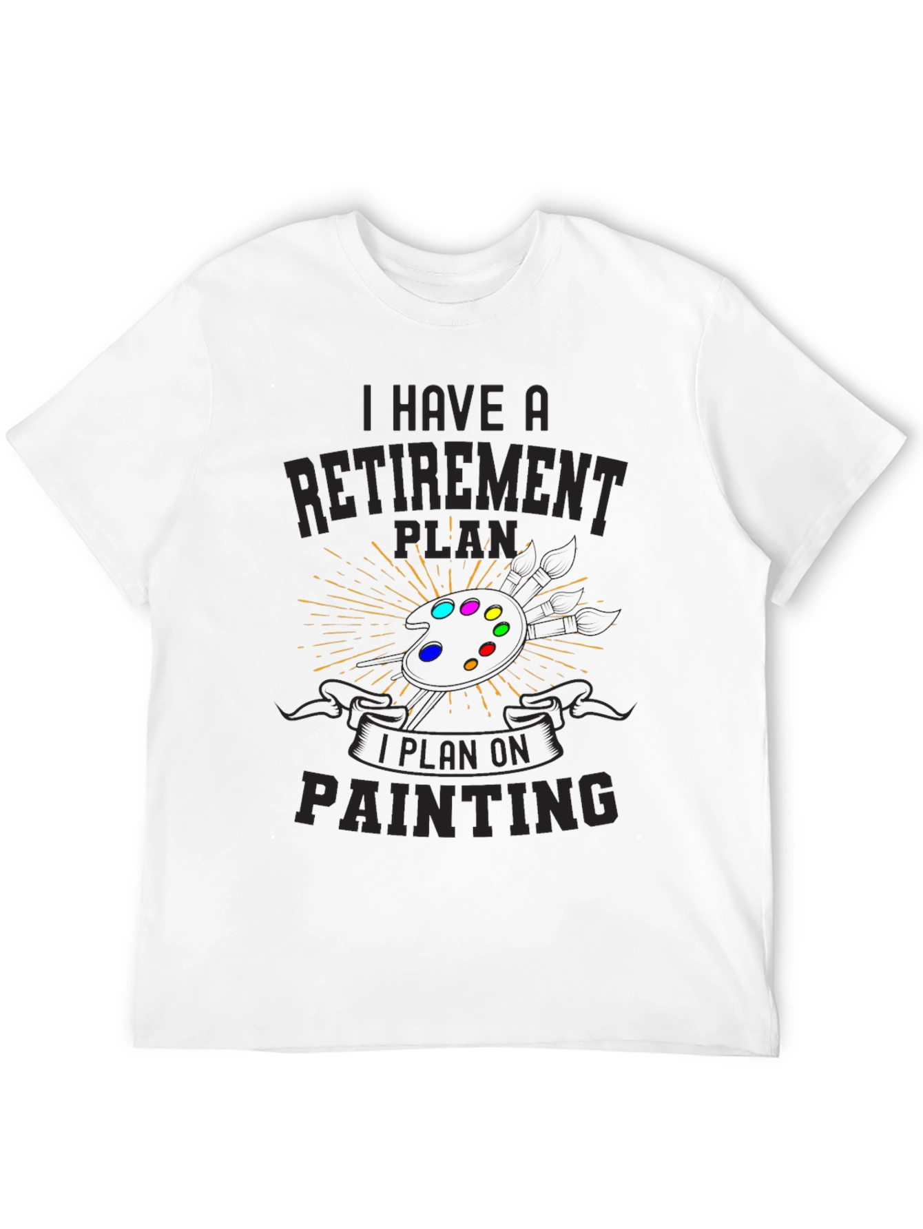 Camiseta Negra Plan de Jubilación: Pinta tu Vida