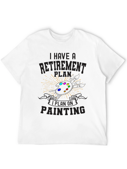Camiseta Negra Plan de Jubilación: Pinta tu Vida